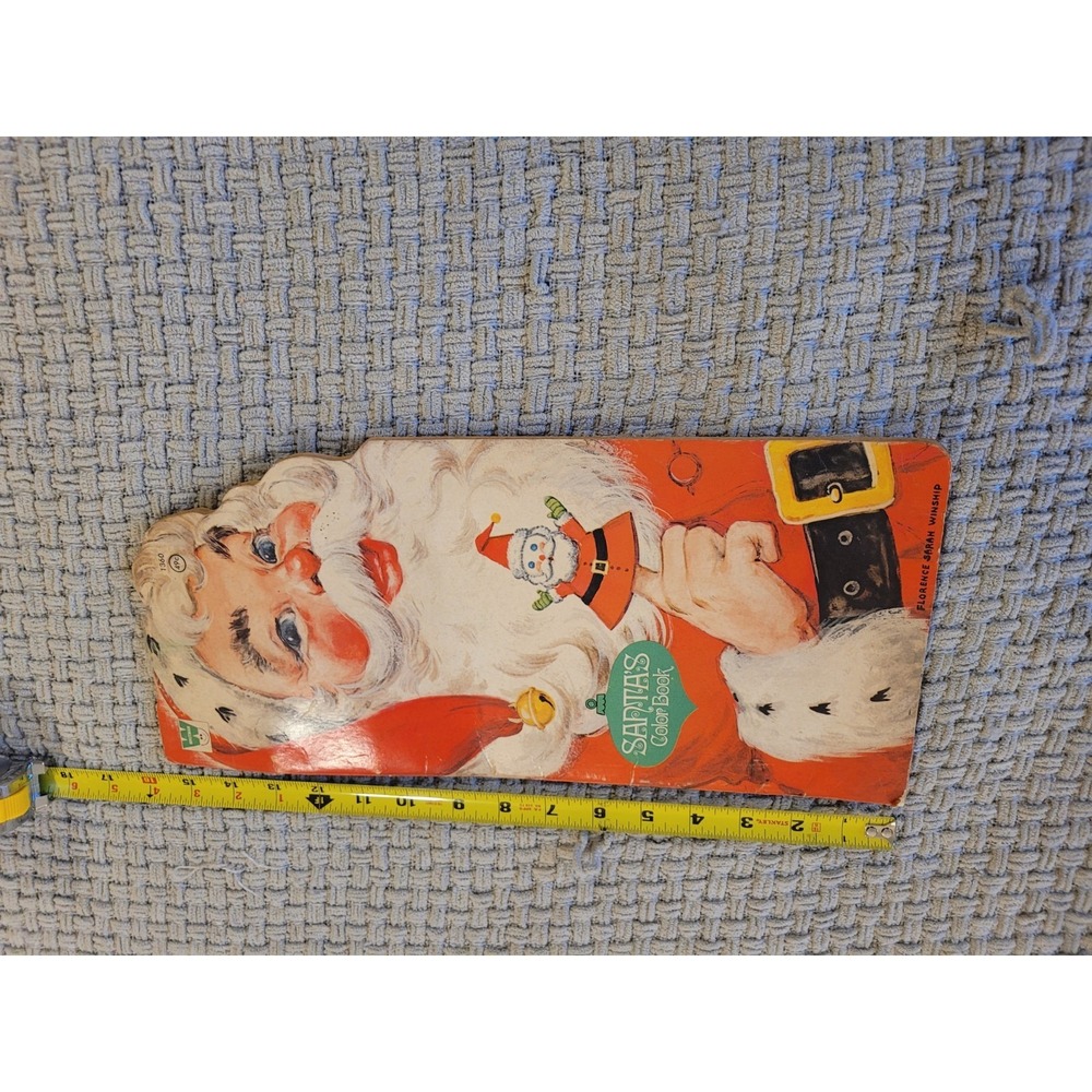 Vintage 1972 Giant Santa Coloring Book By Whitman, Christmas